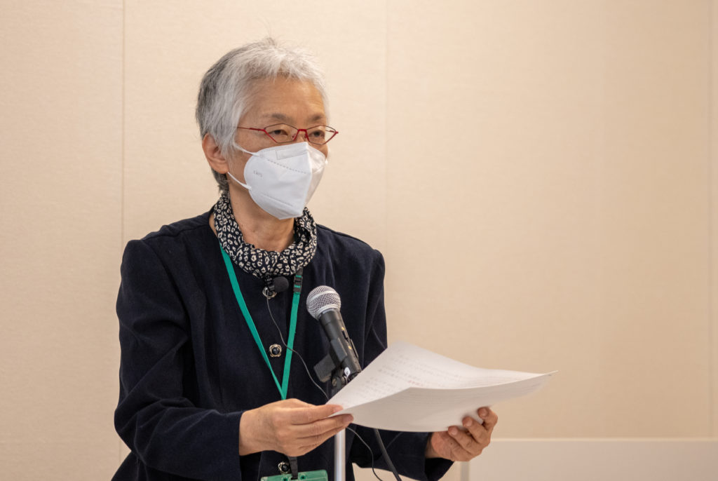 全国ネット代表理事の山口のり子(アウェア代表)